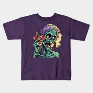 Zombie Pizza Lover Kids T-Shirt